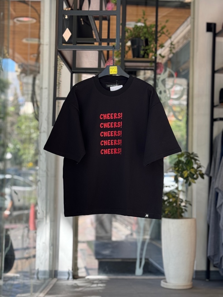 تیشرت مشکی cheers کد DW0151