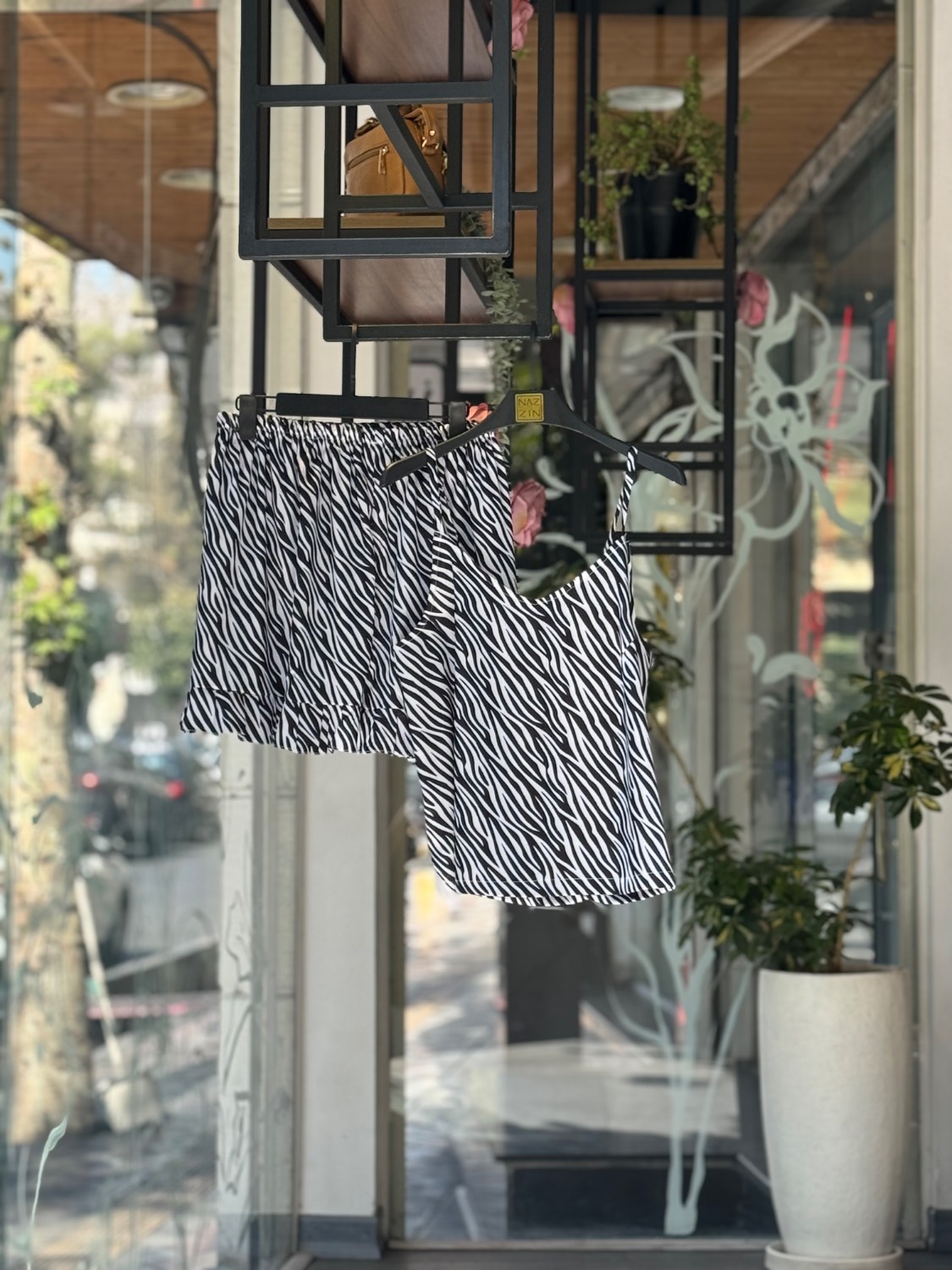 تاپ شلوارک طرح زبرا Dw 4500